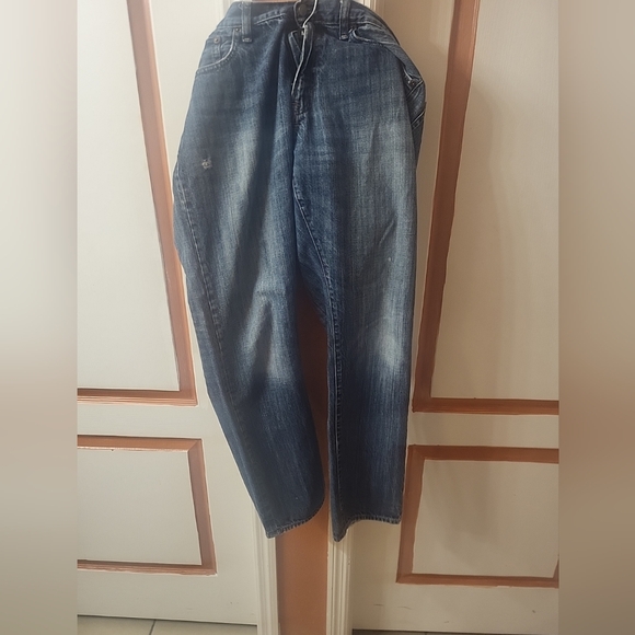 D/S Ralph Lauren Denim & Supply Slouch Jeans Men’s Distressed Patch Flag 36/34 - Picture 2 of 6